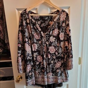 Lucky Brand Floral Women’s Plus Size Top